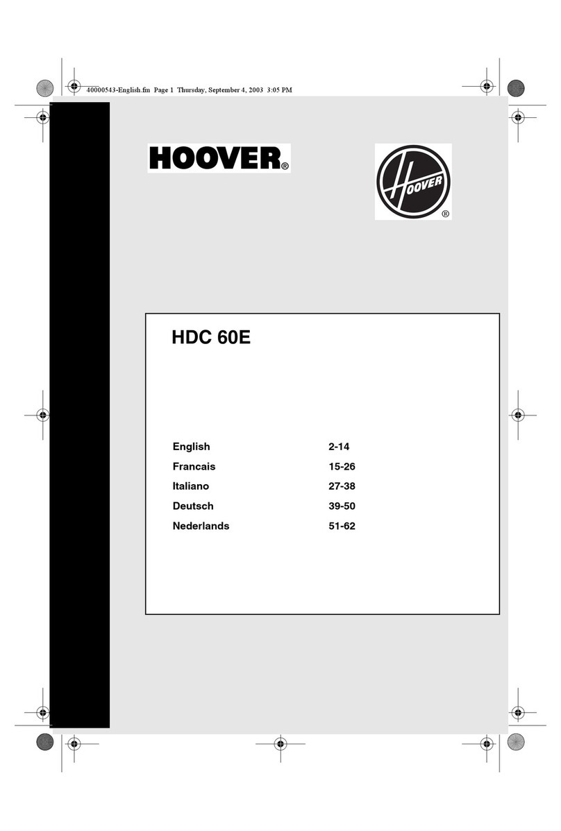 Hoover HDC 60E user manual