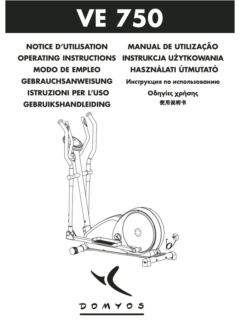 Domyos VE 750 operating instructions