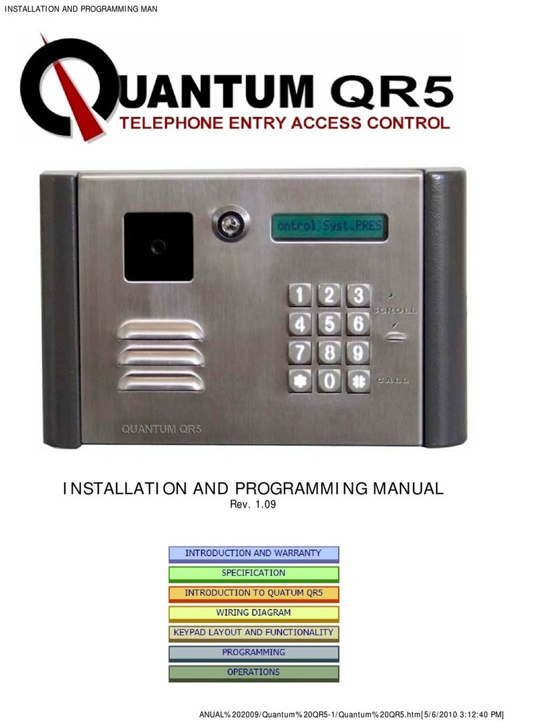 Quantum QR5 Installation and programming manual