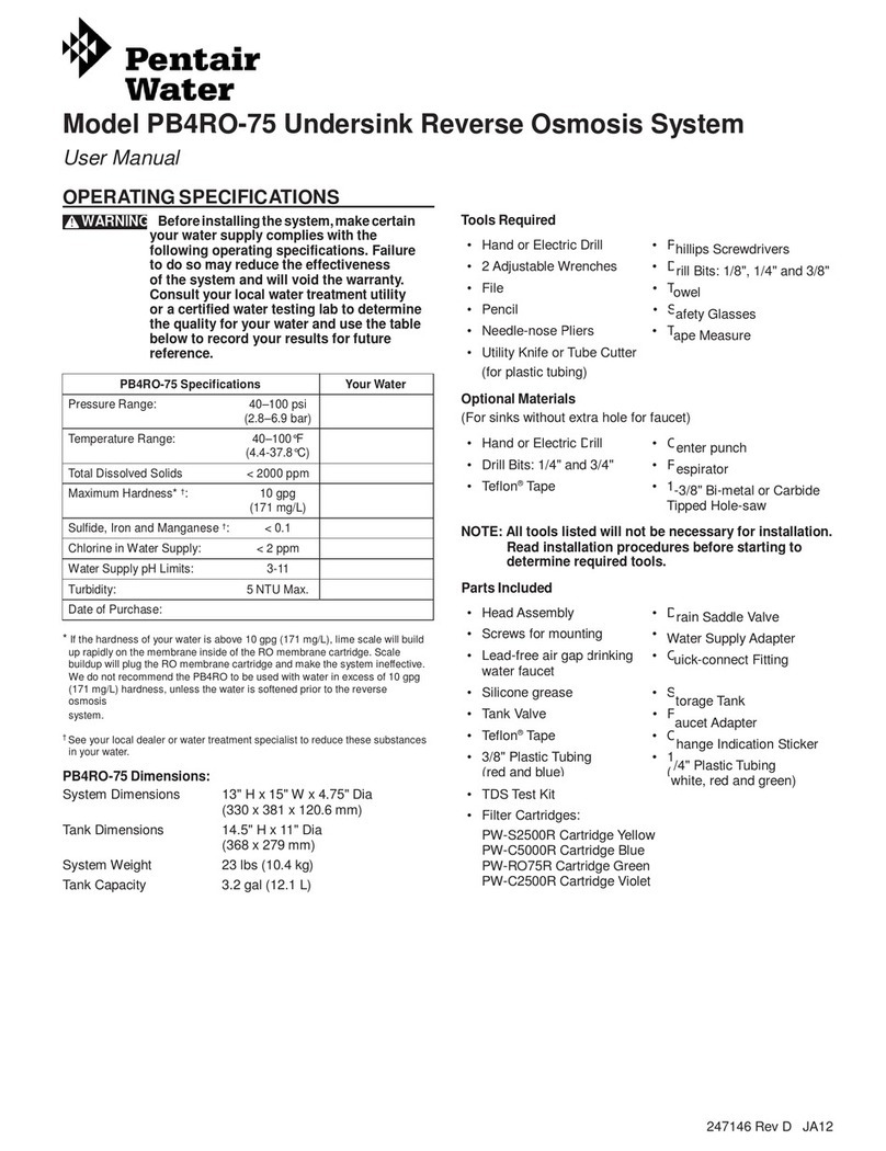 Pentair Pool Products PB4RO-75 user manual