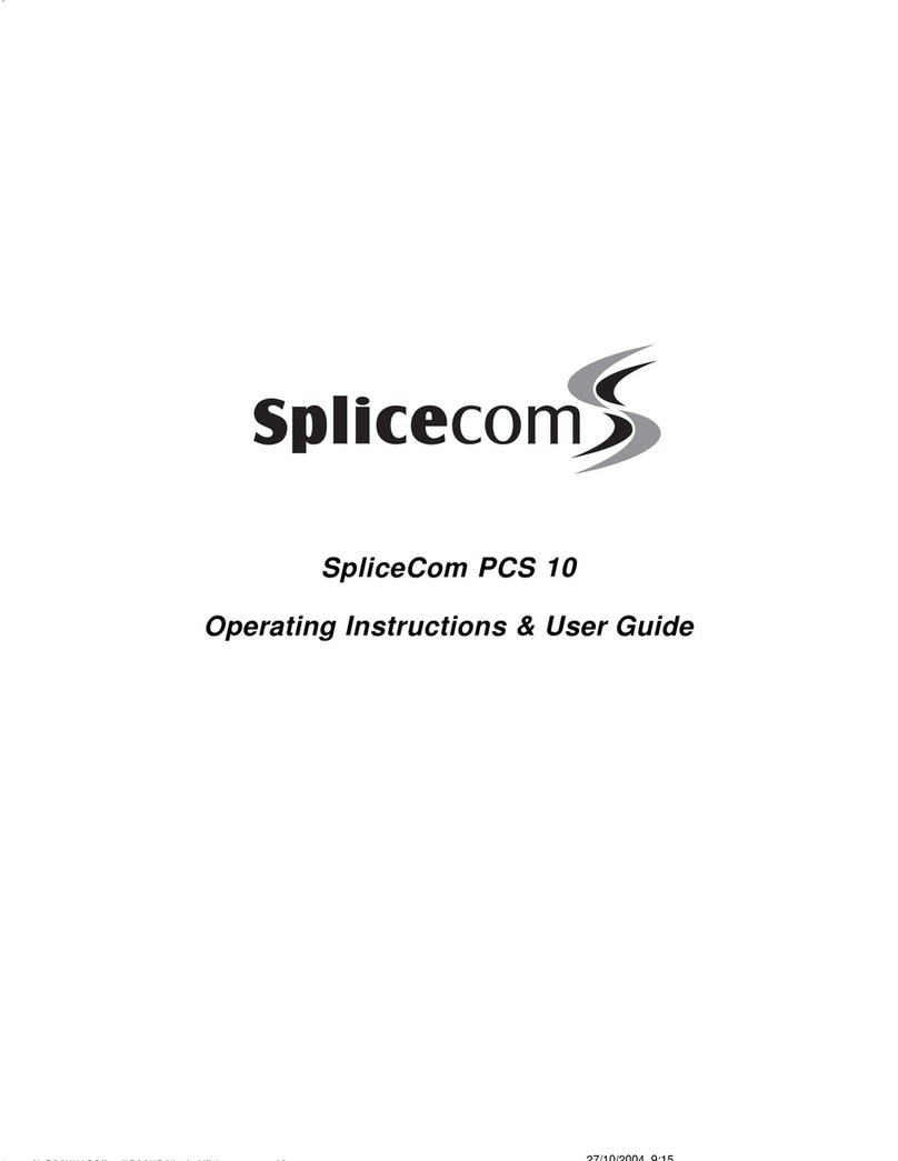 Splicecom PCS 10 Instruction Manual Splicecom PCS 10 Instruction Manual