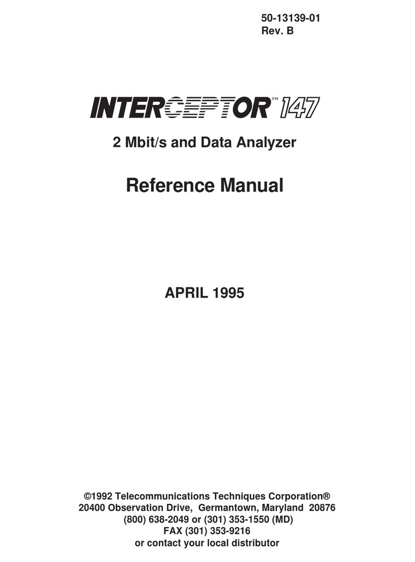 Telecommunications Techniques Corporation interceptor 147 Reference manual