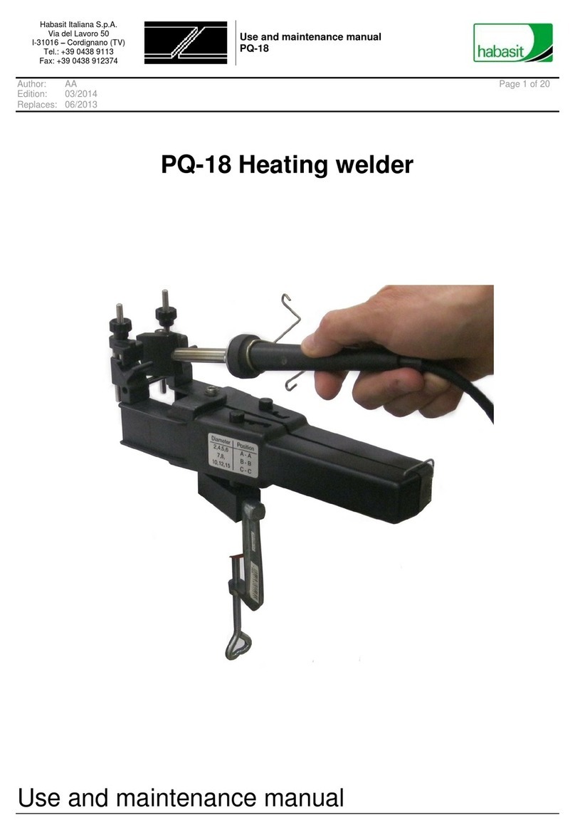 Habasit PQ-18 Use and maintenance manual