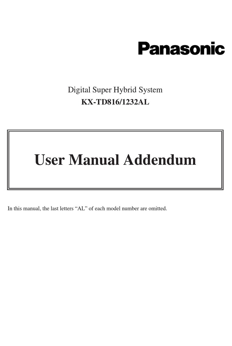 Panasonic KX-TD816/1232AL Installation and operating instructions