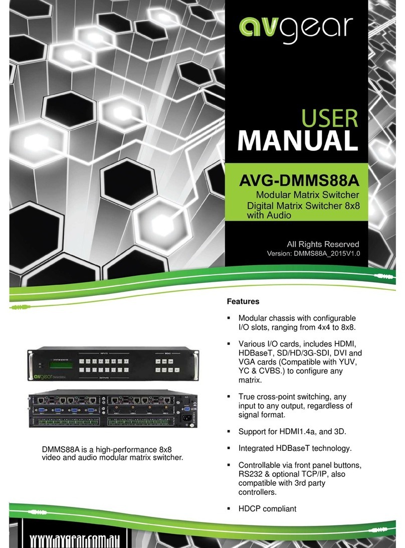 AVGear AVG-DMMS88A user manual