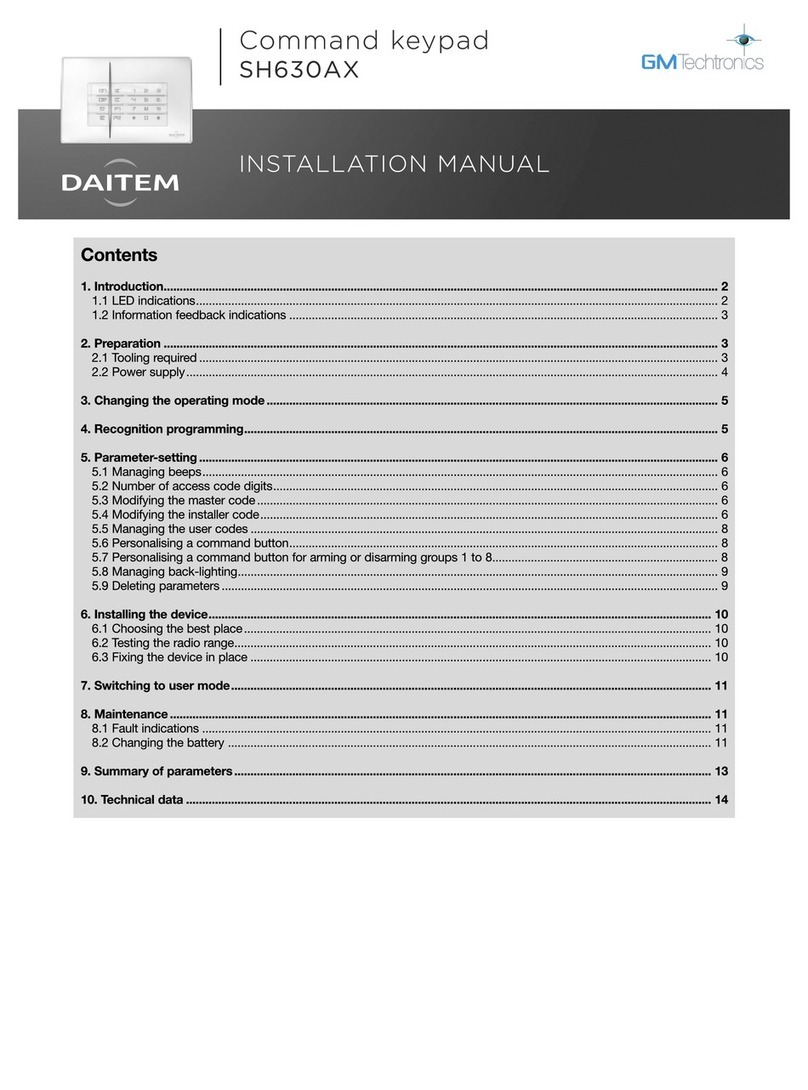 DAITEM SH630AX installation manual