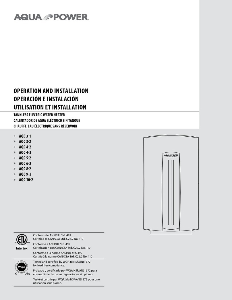 Aqua Power AQC 3-1 Operation and installation Aqua Power AQC 3-1 Operation and installation