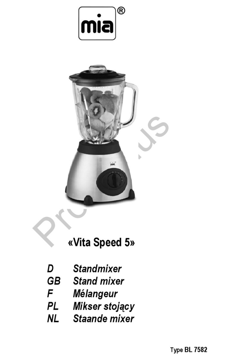 MIA Vita Speed 5 instruction manual