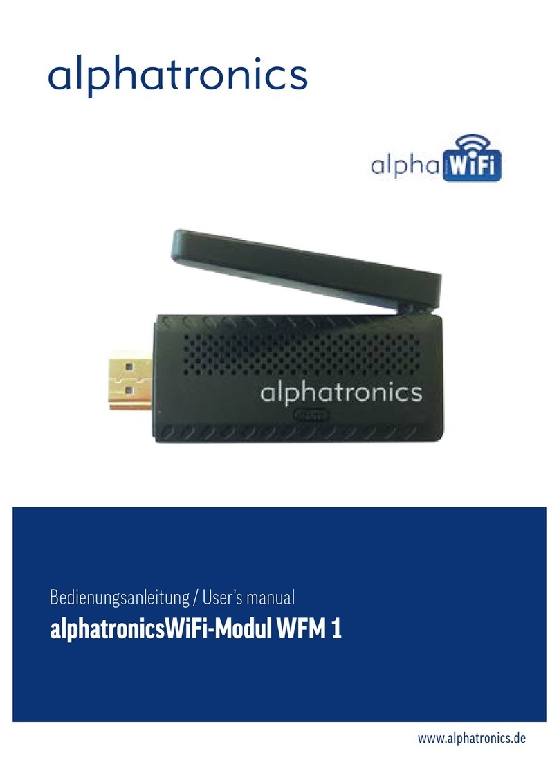 alphatronics Modul WFM 1 user manual