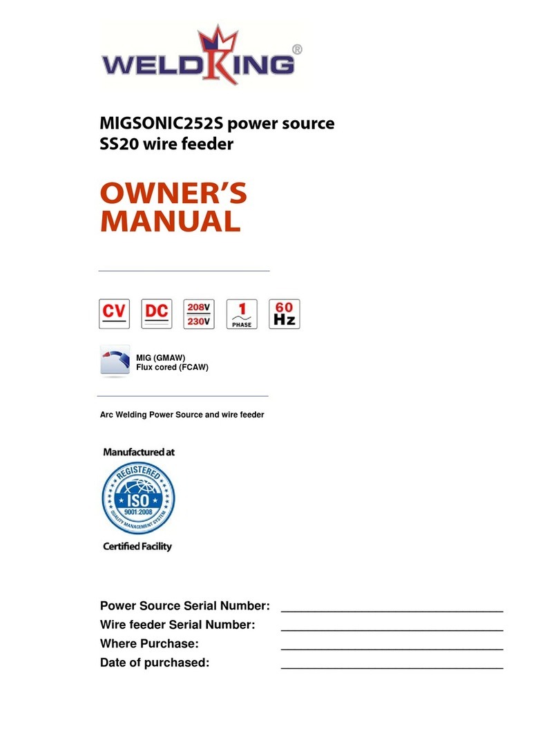 WeldKing Mig Sonic 252S owner's manual