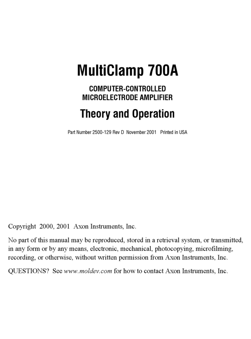Axon MultiClamp 700A User manual