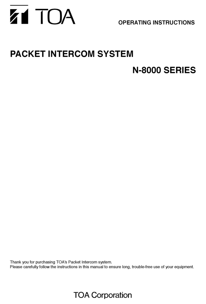 Toa N-8000 SERIES operating instructions