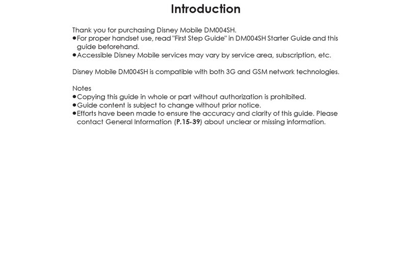 Sharp disney DM004SH User manual Sharp disney DM004SH User manual