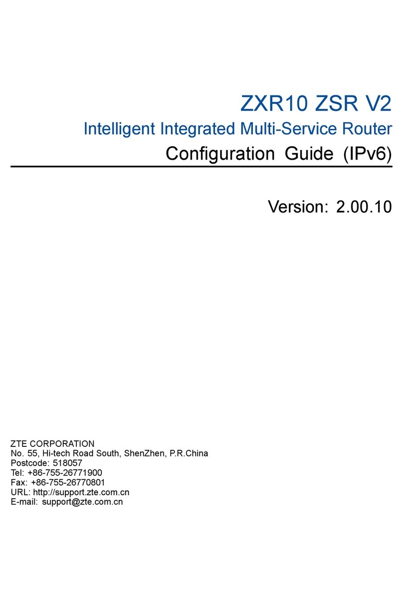 Zte ZXR10 ZSR User manual Zte ZXR10 ZSR User manual