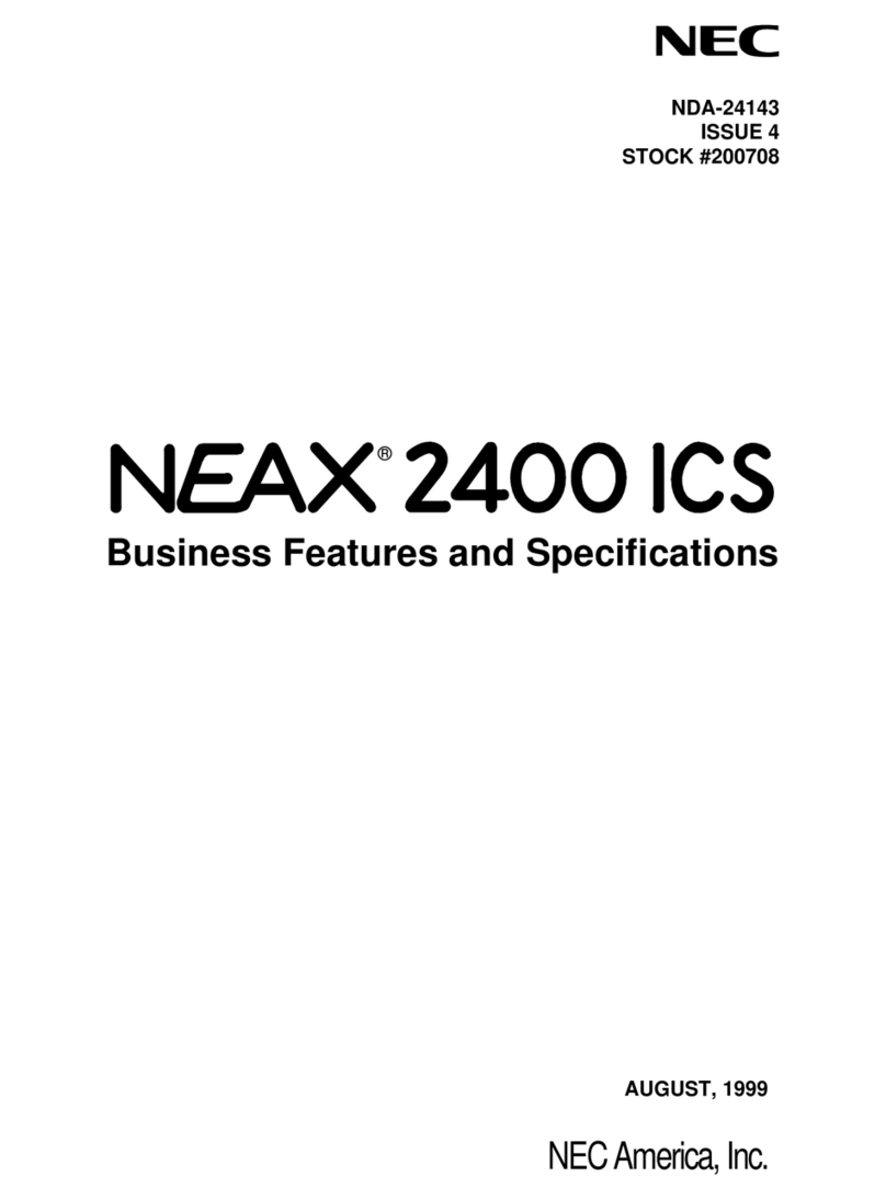 NEC NEAX 2400 ICS Features guide