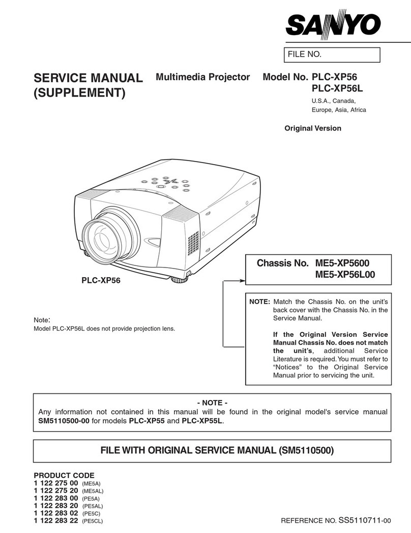 Sanyo PLC-XP56 User manual Sanyo PLC-XP56 User manual