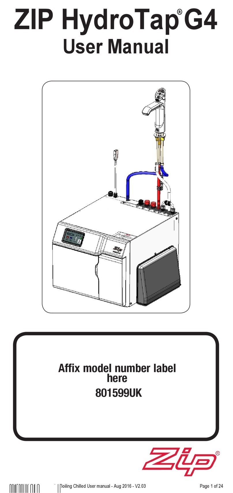 Zip HydroTap G4 User manual
