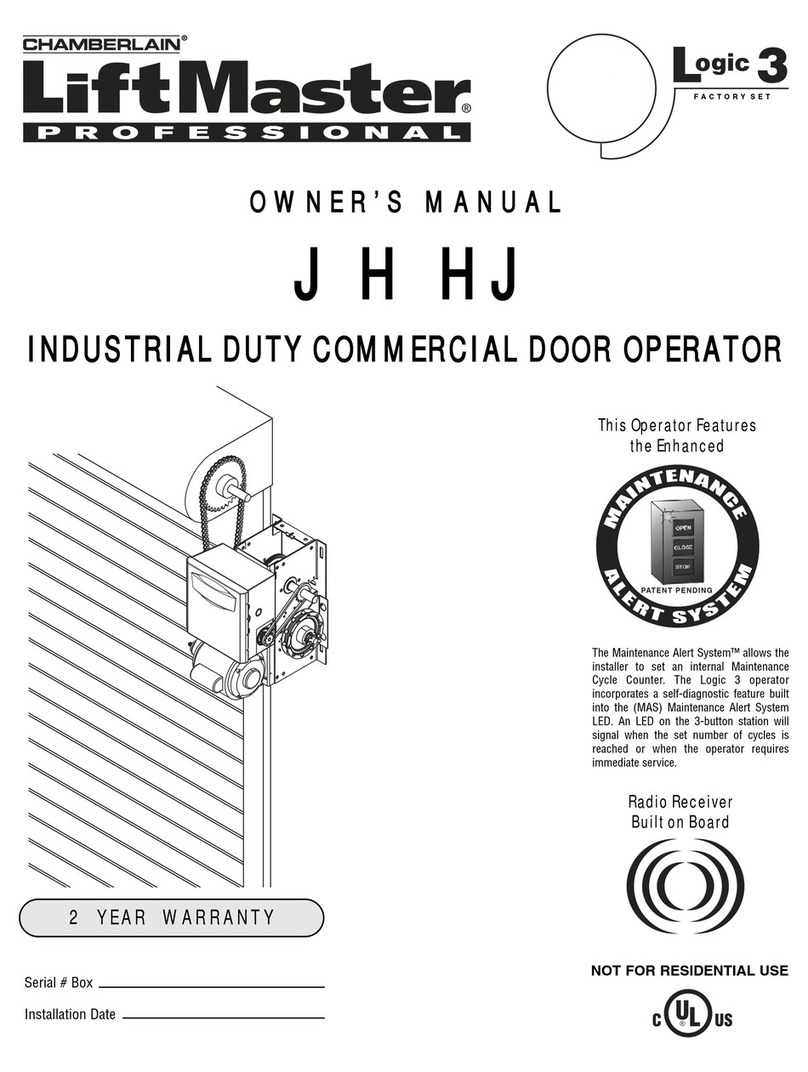 Chamberlain J owner's manual