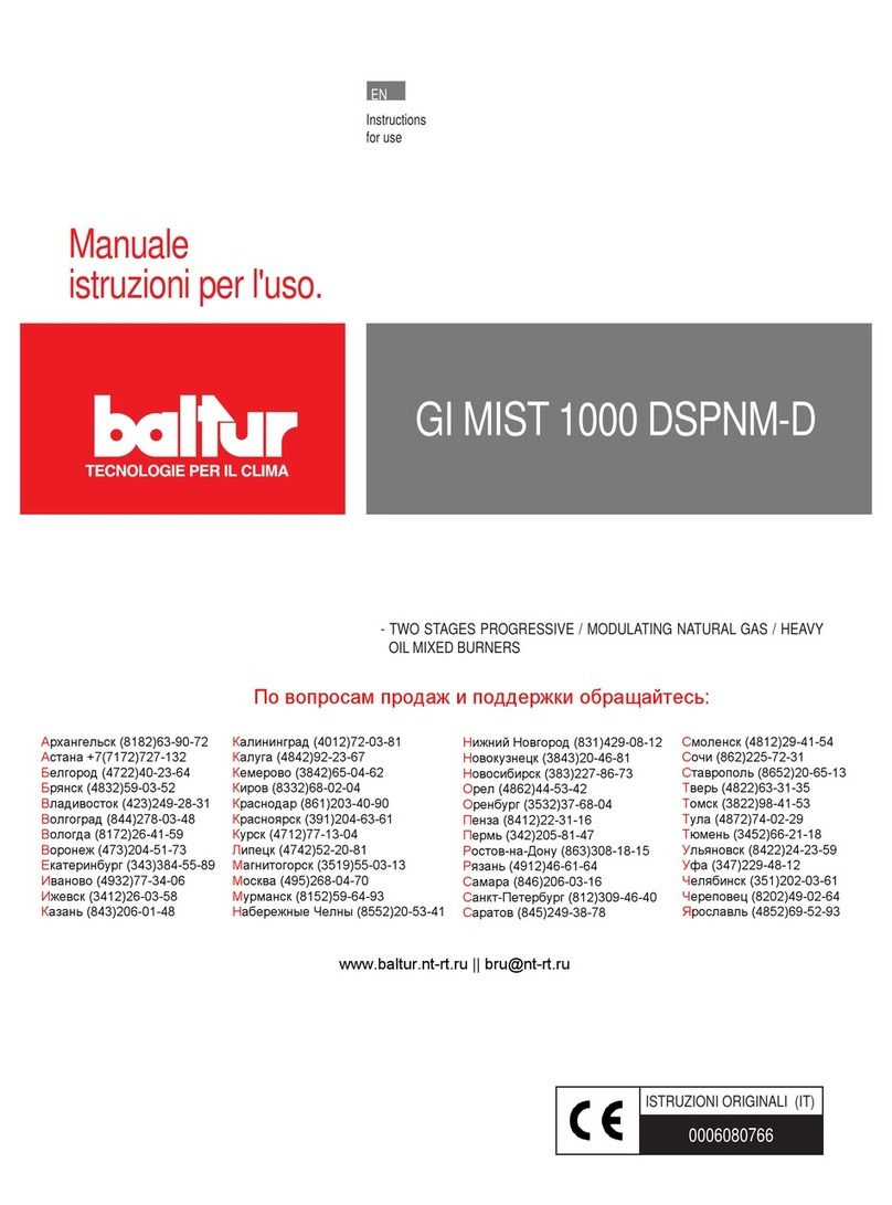 baltur GI MIST 1000 DSPNM-D Instructions for use baltur GI MIST 1000 DSPNM-D Instructions for use