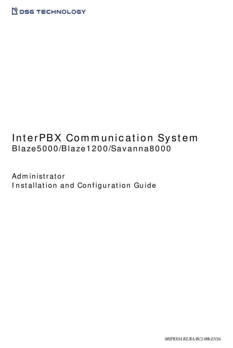 DSG InterPBX Blaze5000 Installation and configuration guide