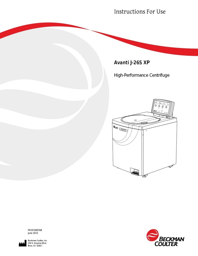 Beckman Coulter Avanti J-26S XP Instructions for use Beckman Coulter Avanti J-26S XP Instructions for use