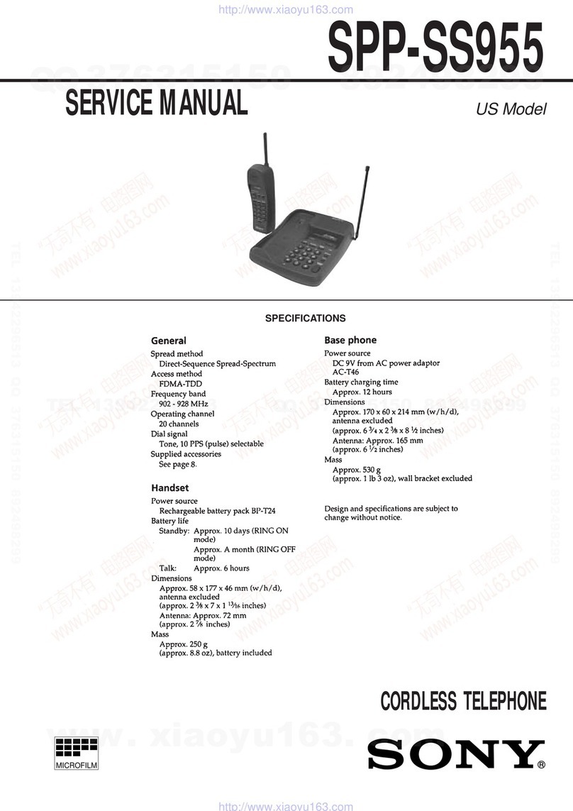 Sony SPP-SS955 - Cordless Telephone User manual