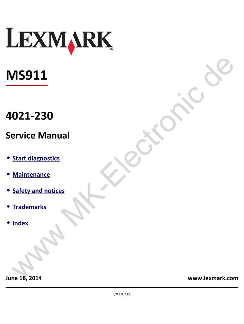 Lexmark MS911 Service manual