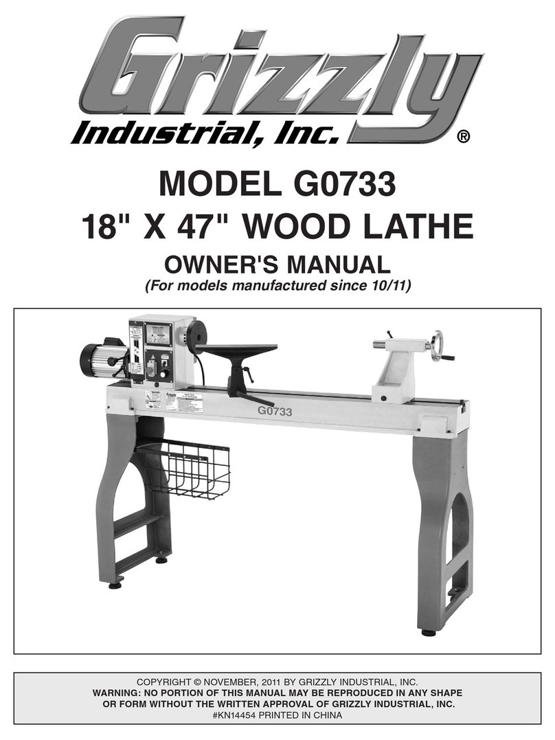 Grizzly G0733 owner's manual
