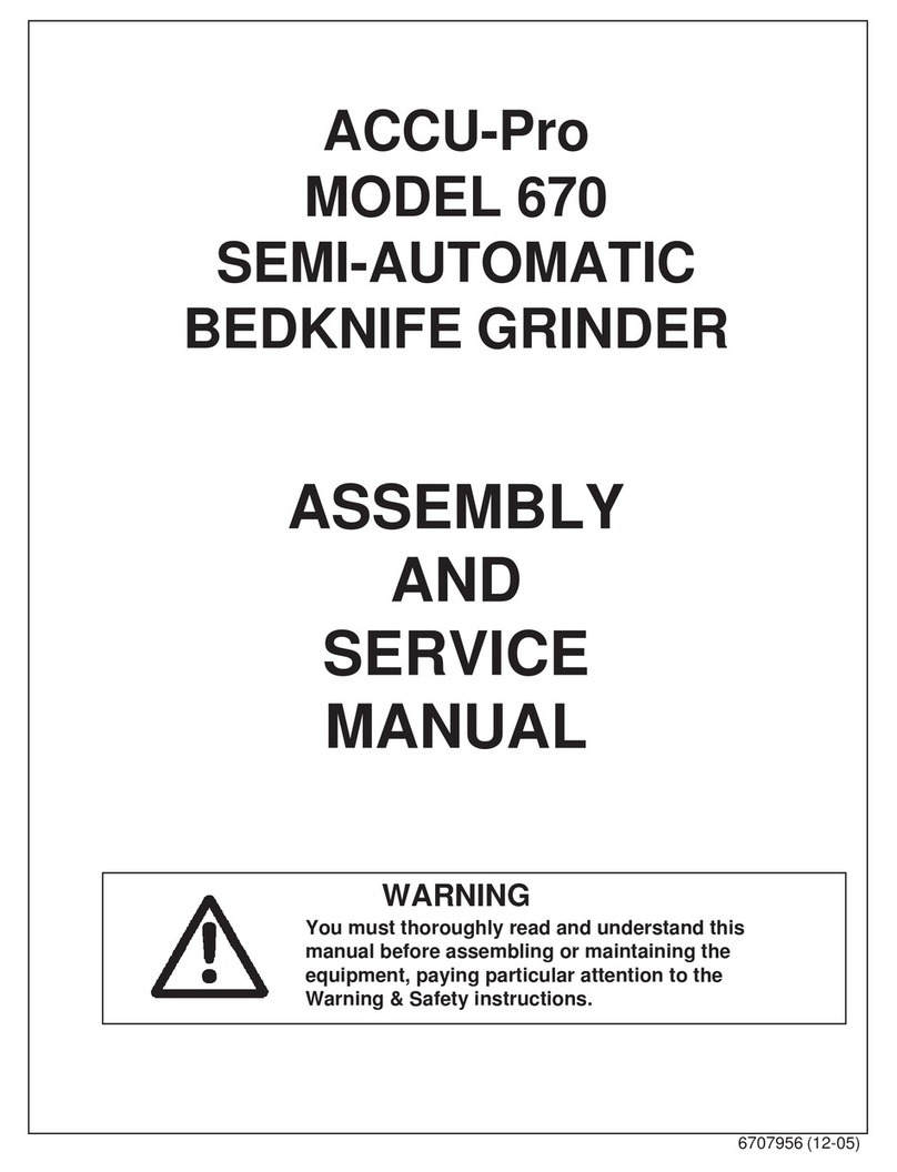 ACCU-Pro 670 Assembly and service manual