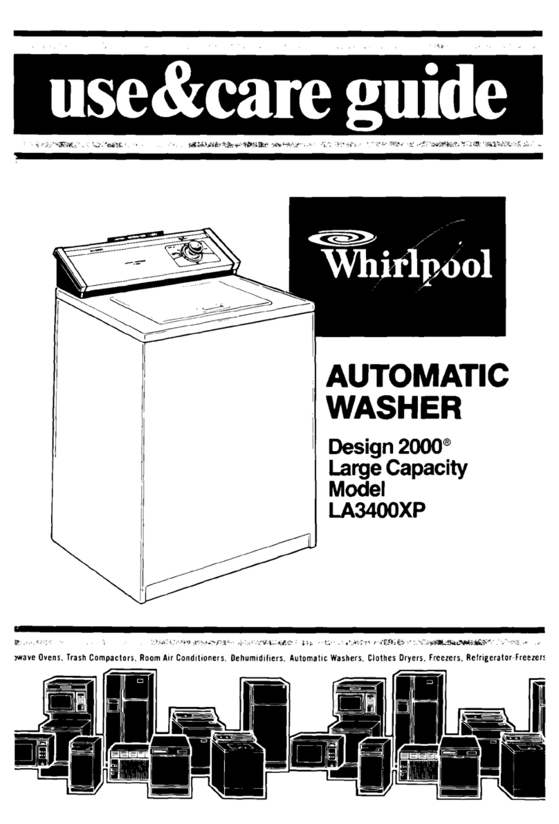Whirlpool LA3400XP Use and care guide