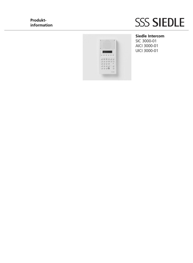 SSS Siedle SIC 3000-01 installation instructions