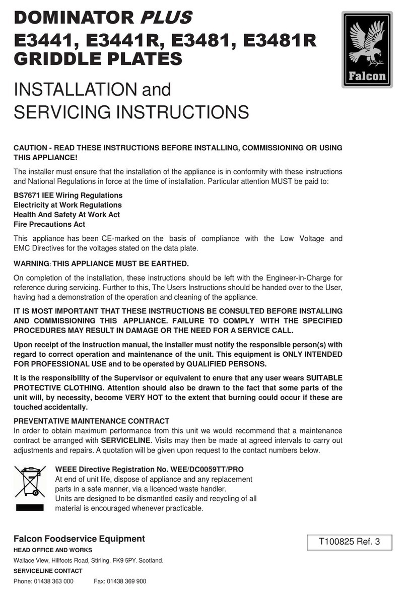 Falcon Dominator Plus E3441 Installation and servicing instructions
