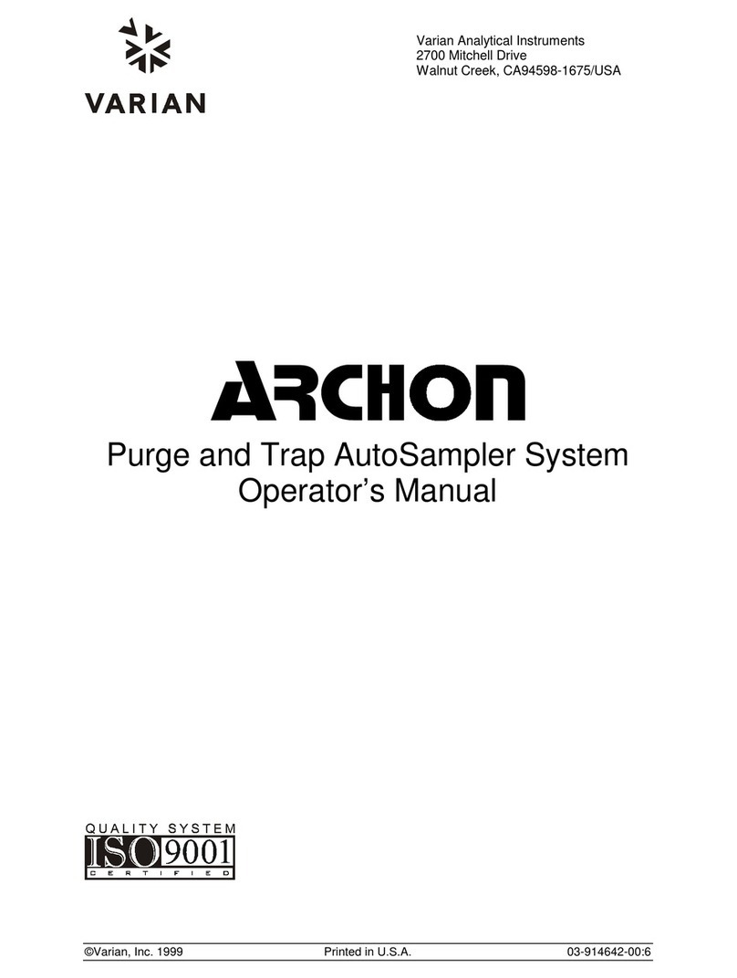 Varian archon User manual