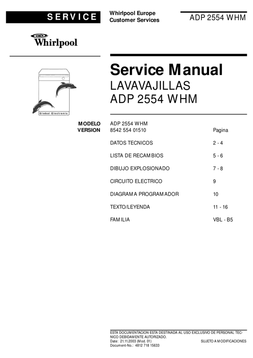 Whirlpool LAVAVAJILLAS ADP 2554 WHM User manual
