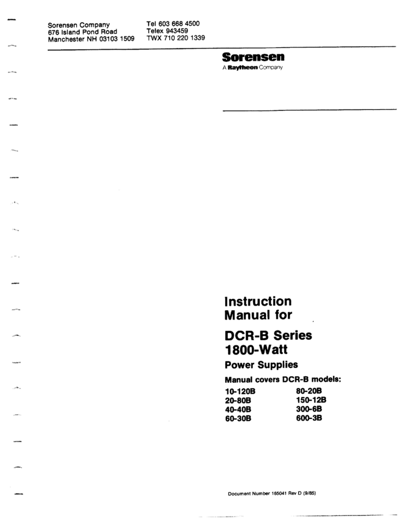 Sorensen 10-120b User manual