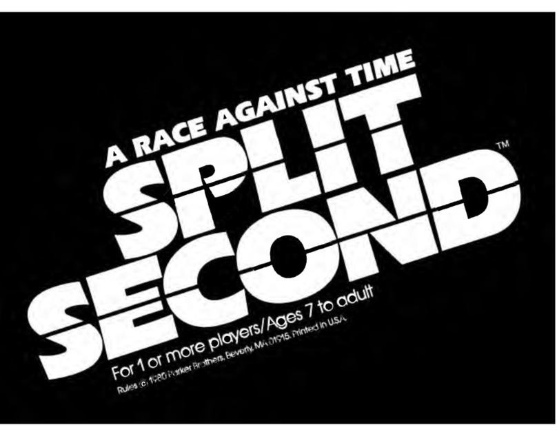 Parker Brothers split second User manual