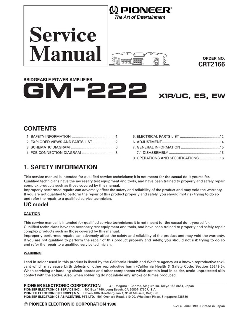 Pioneer GM-222 User manual