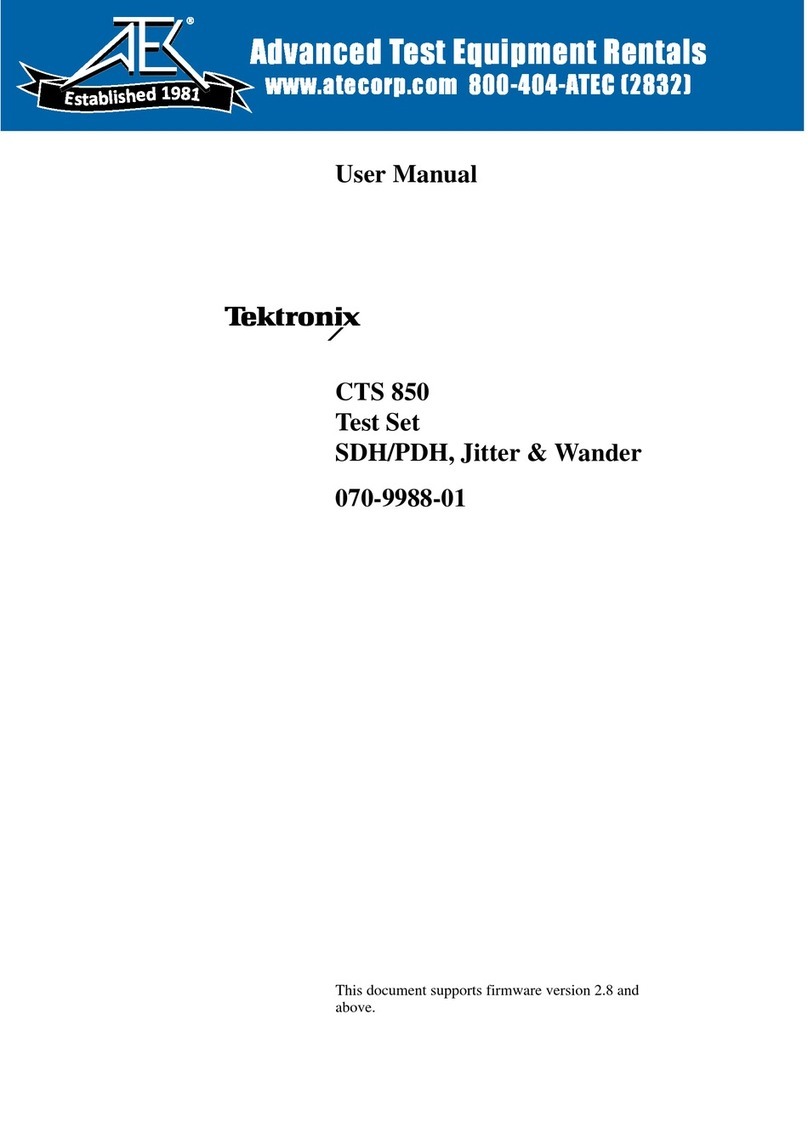 Tektronix CTS 850 User manual