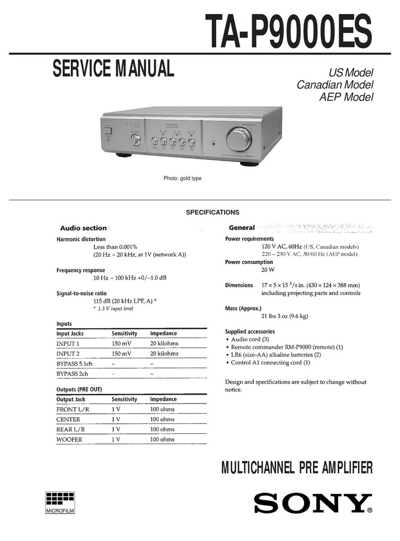 Sony TA-P9000ES - Amplifier User manual