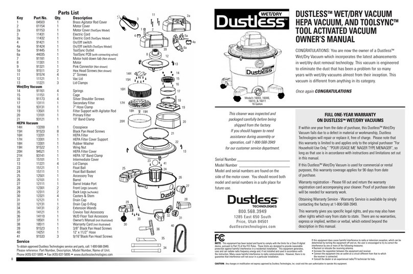 Ductless 16006 owner's manual