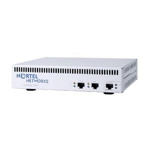 Nortel Contivity VPN Switch 1010 User manual