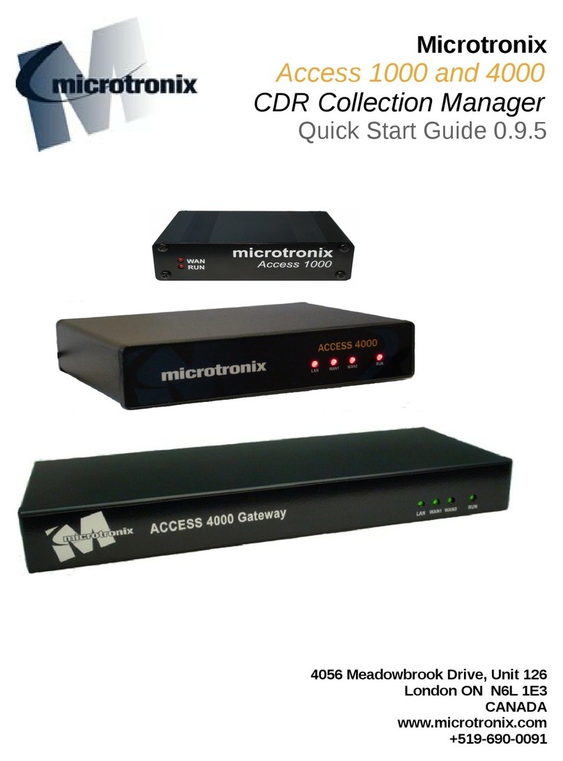 MICROTRONIX access 1000 series User manual