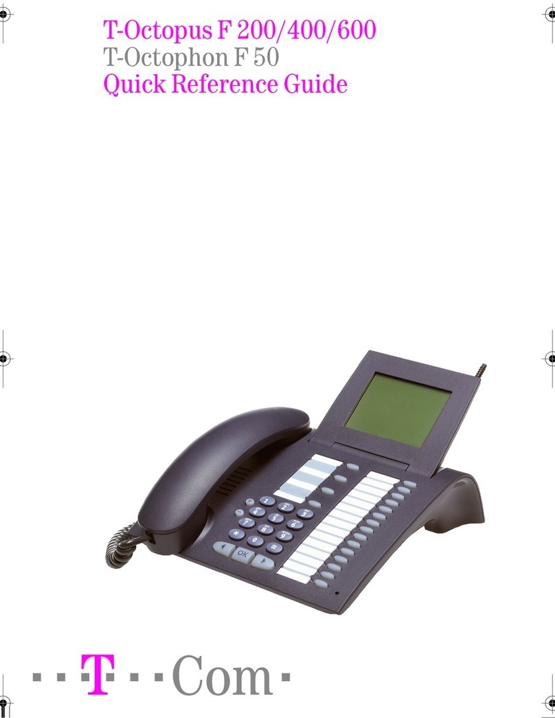 T-COM T-Octophon F 50 Quick reference guide