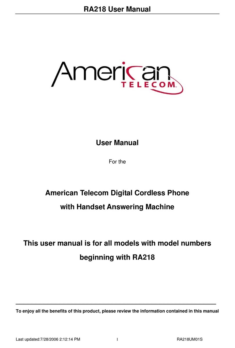 American Telecom RA218 user manual