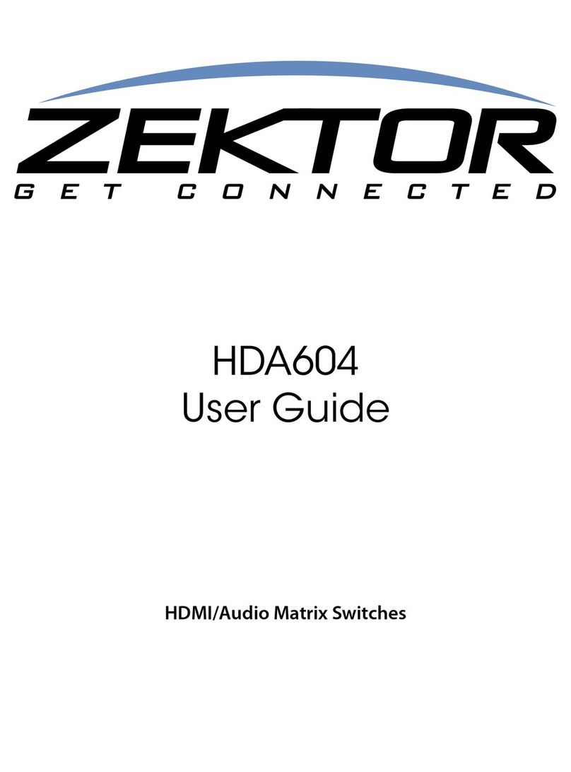 Zektor HDA604 User manual Zektor HDA604 User manual