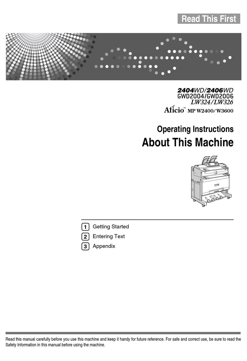Ricoh Aficio MP W3600 User manual