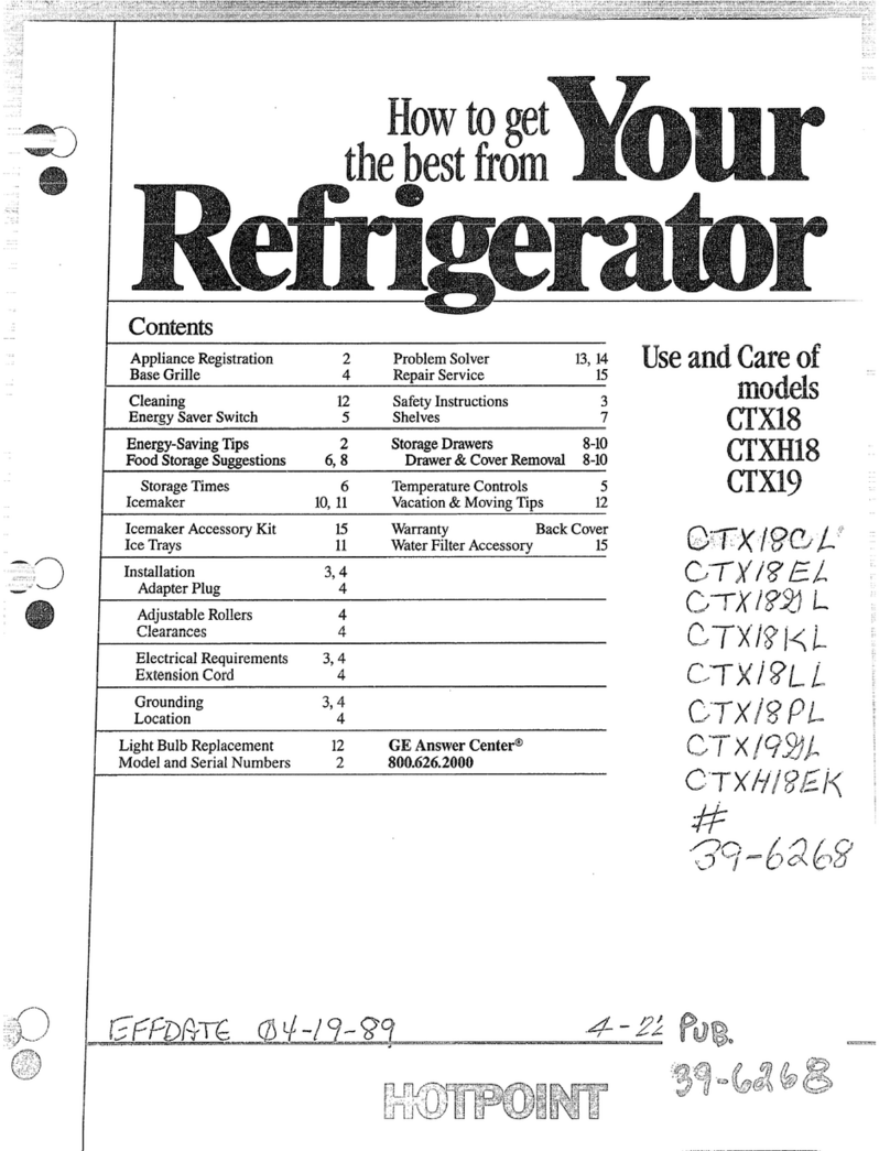 Hotpoint CTX18 User manual