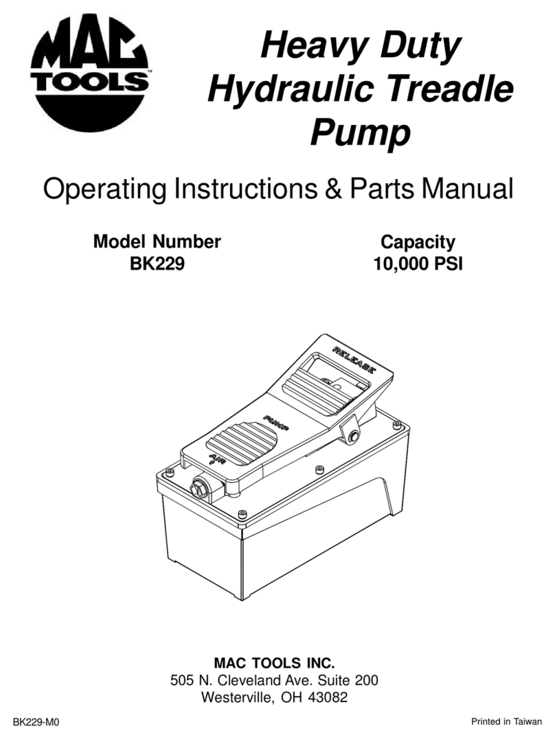MAC TOOLS BK229 Operating instructions & parts manual