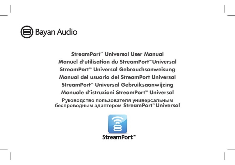 Bayan Audio StreamPort Universal User manual