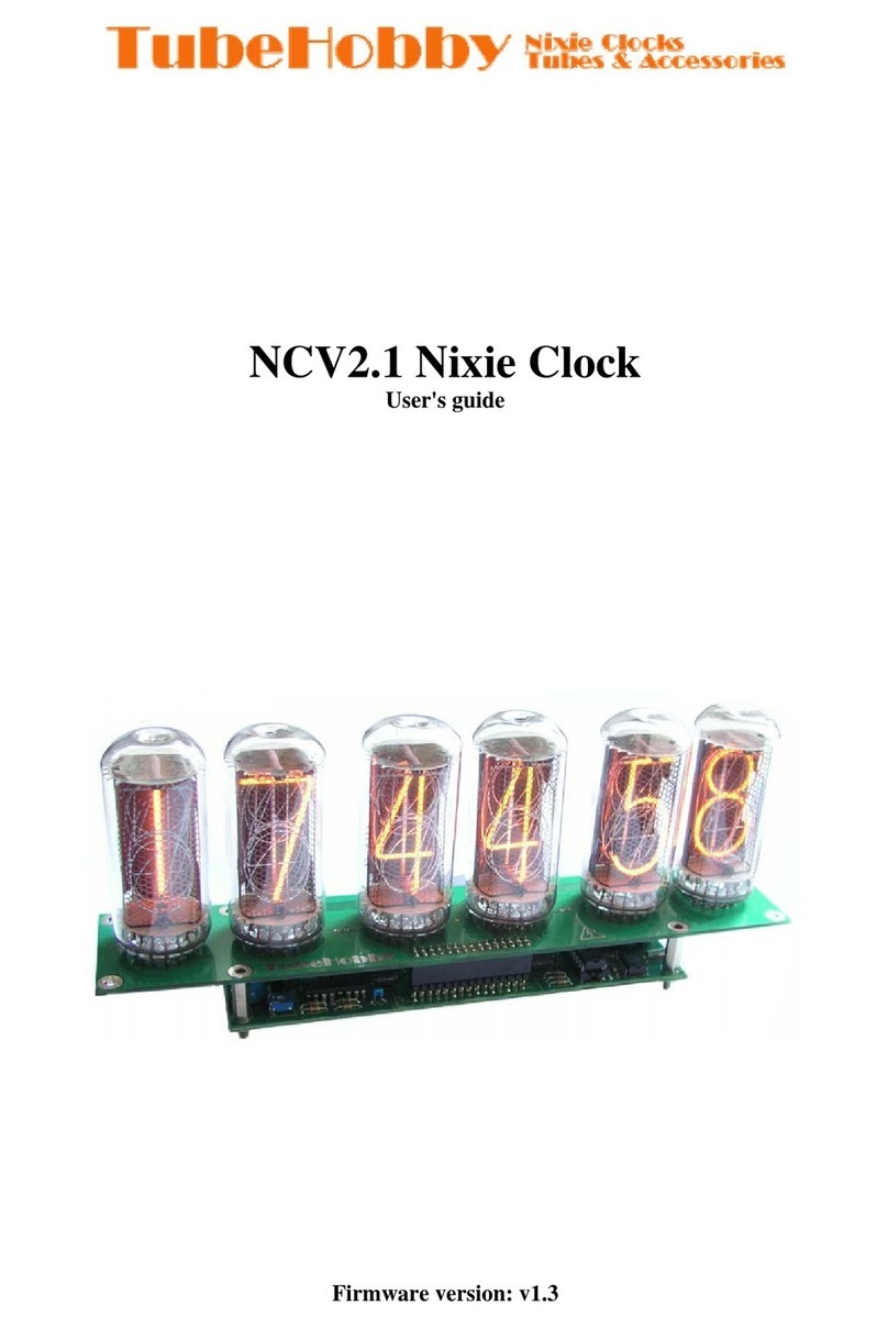 TUBEHOBBY Nixie Clock NCV2.1 User manual